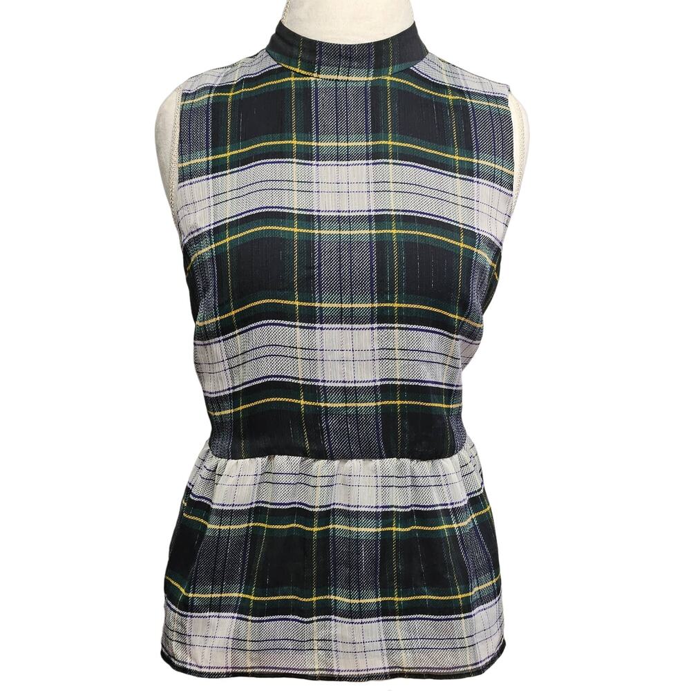 J. Crew Women's Plaid Peplum shirt